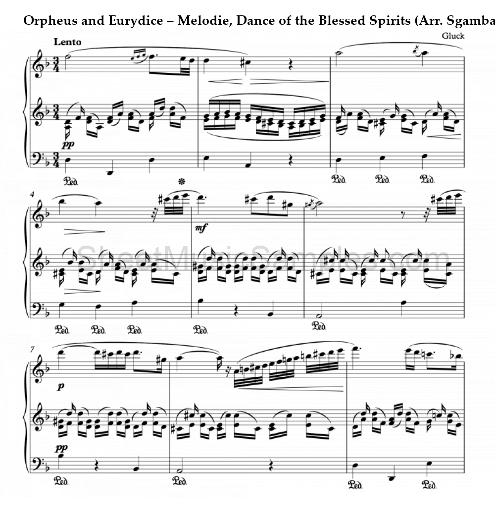 Orpheus and Eurydice – Melodie, Dance of the Blessed Spirits (Arr. Sgambati)