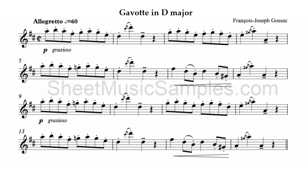 Gavotte in D major