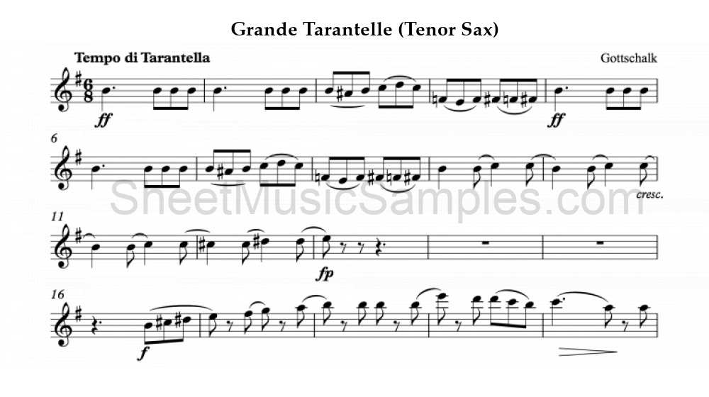 Grande Tarantelle (Tenor Sax)