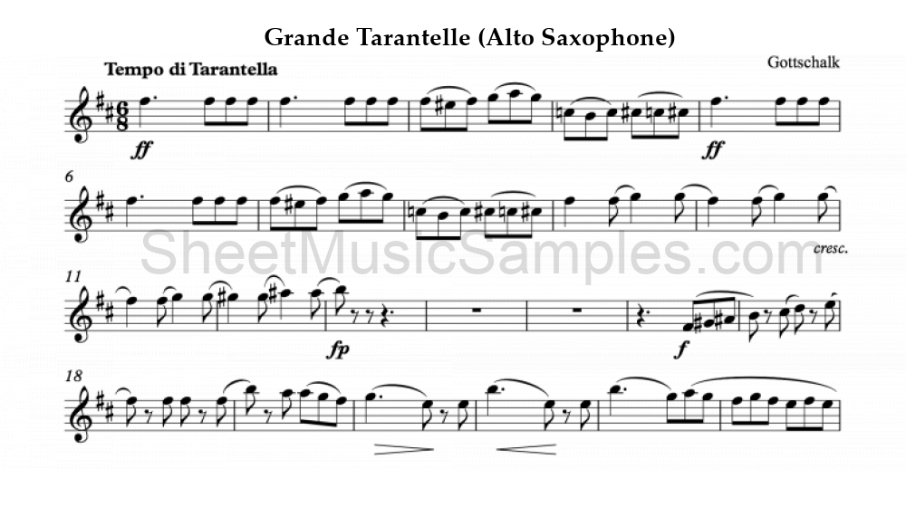 Grande Tarantelle (Alto Saxophone)