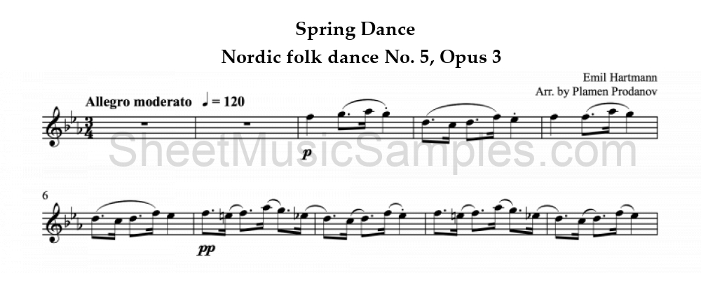 Spring Dance - Nordic folk dance No. 5, Opus 3