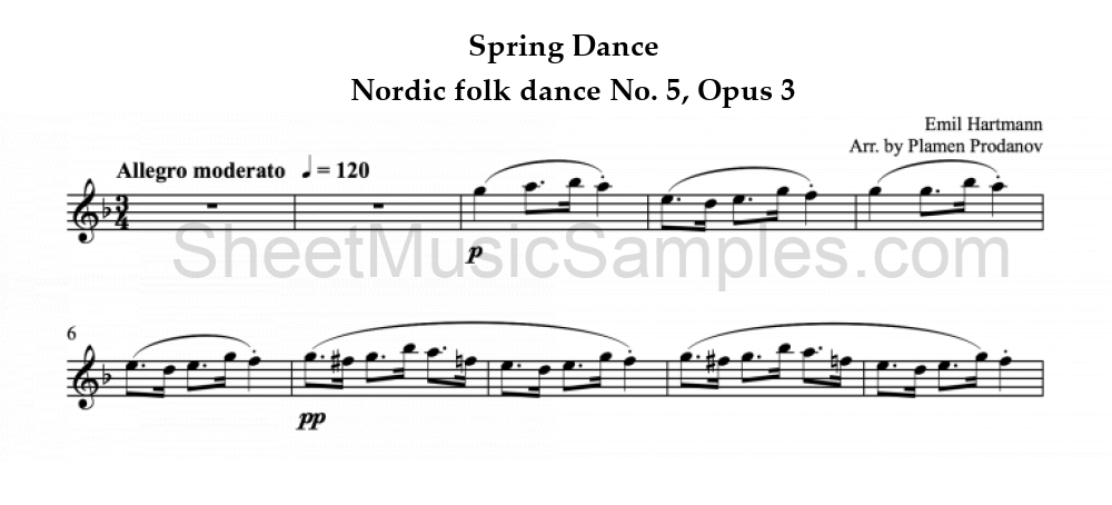 Spring Dance - Nordic folk dance No. 5, Opus 3