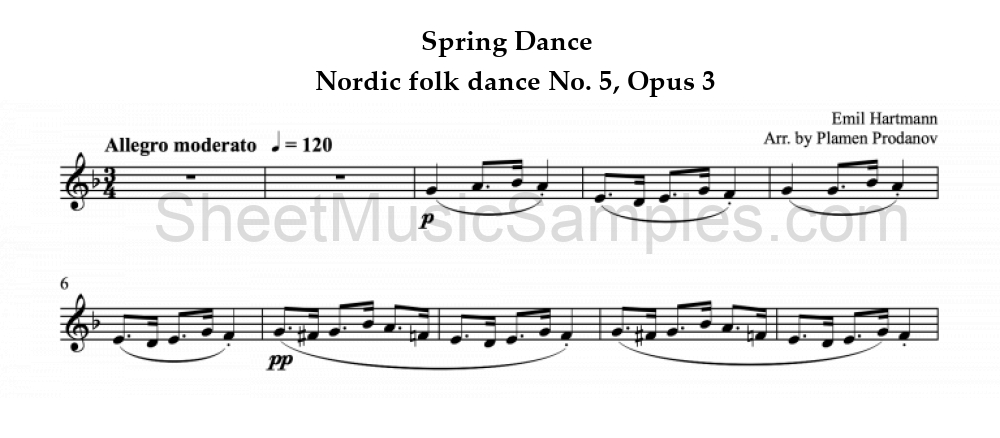 Spring Dance - Nordic folk dance No. 5, Opus 3