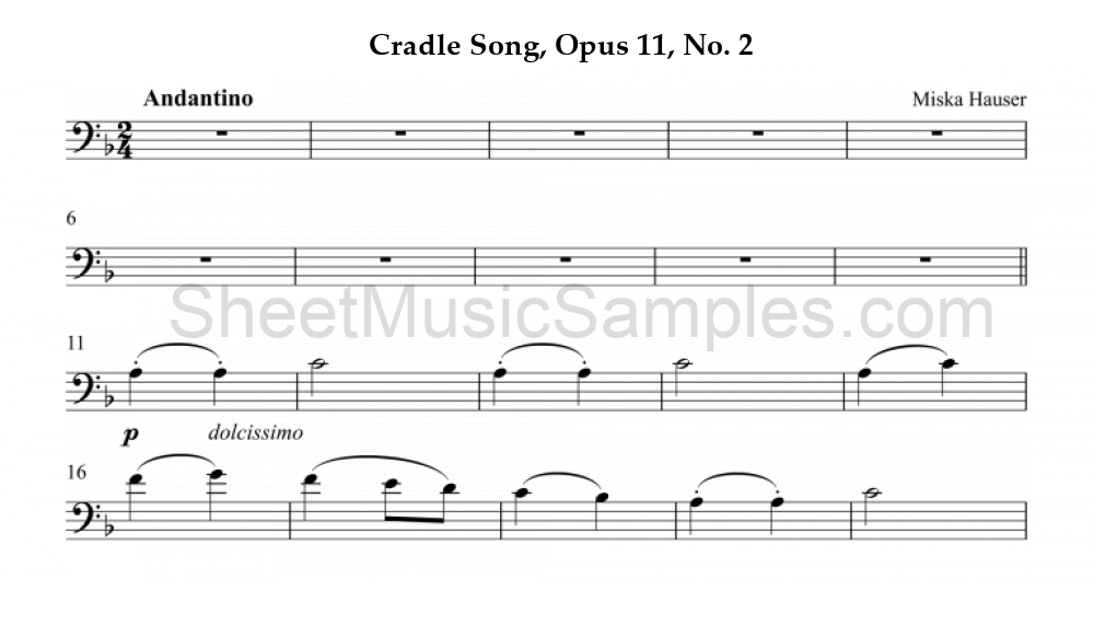 Cradle Song, Opus 11, No. 2