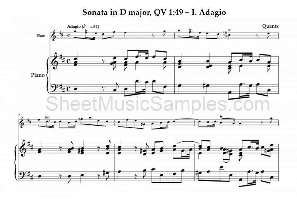 Sonata in D major, QV 1:49 – I. Adagio