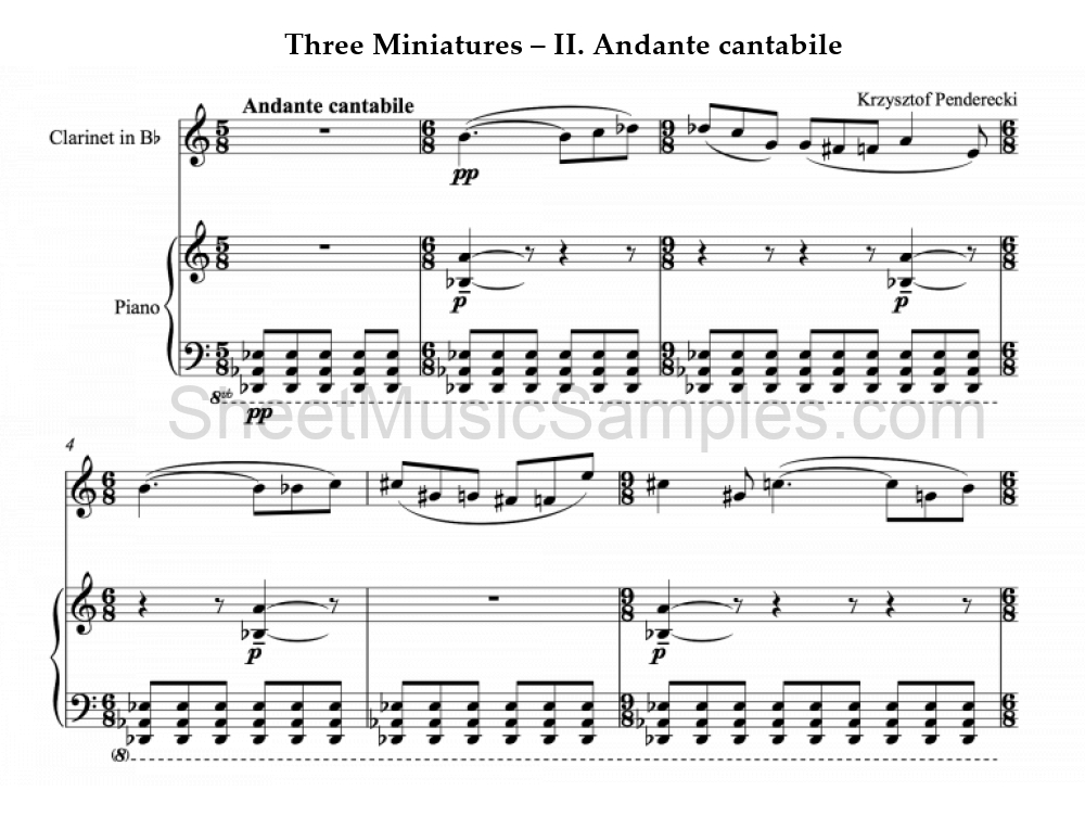 Three Miniatures – II. Andante cantabile