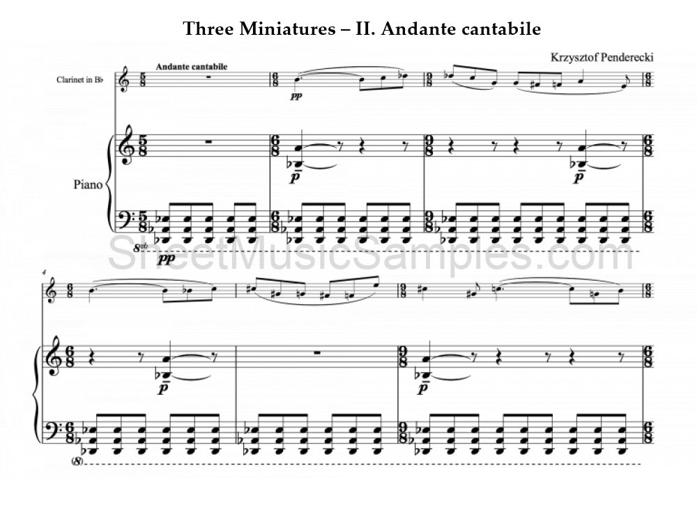 Three Miniatures – II. Andante cantabile