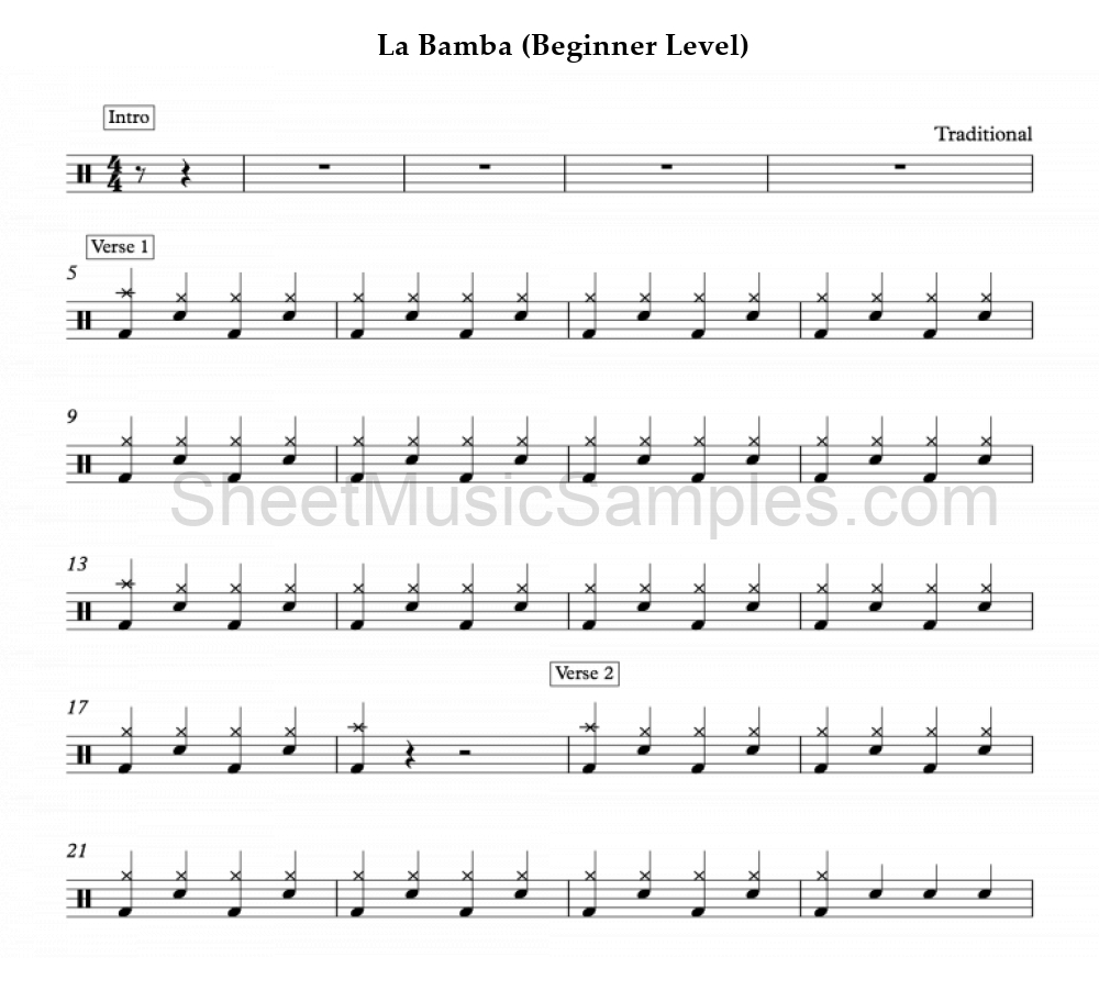 La Bamba (Beginner Level)