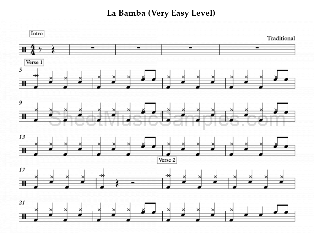 La Bamba (Very Easy Level)