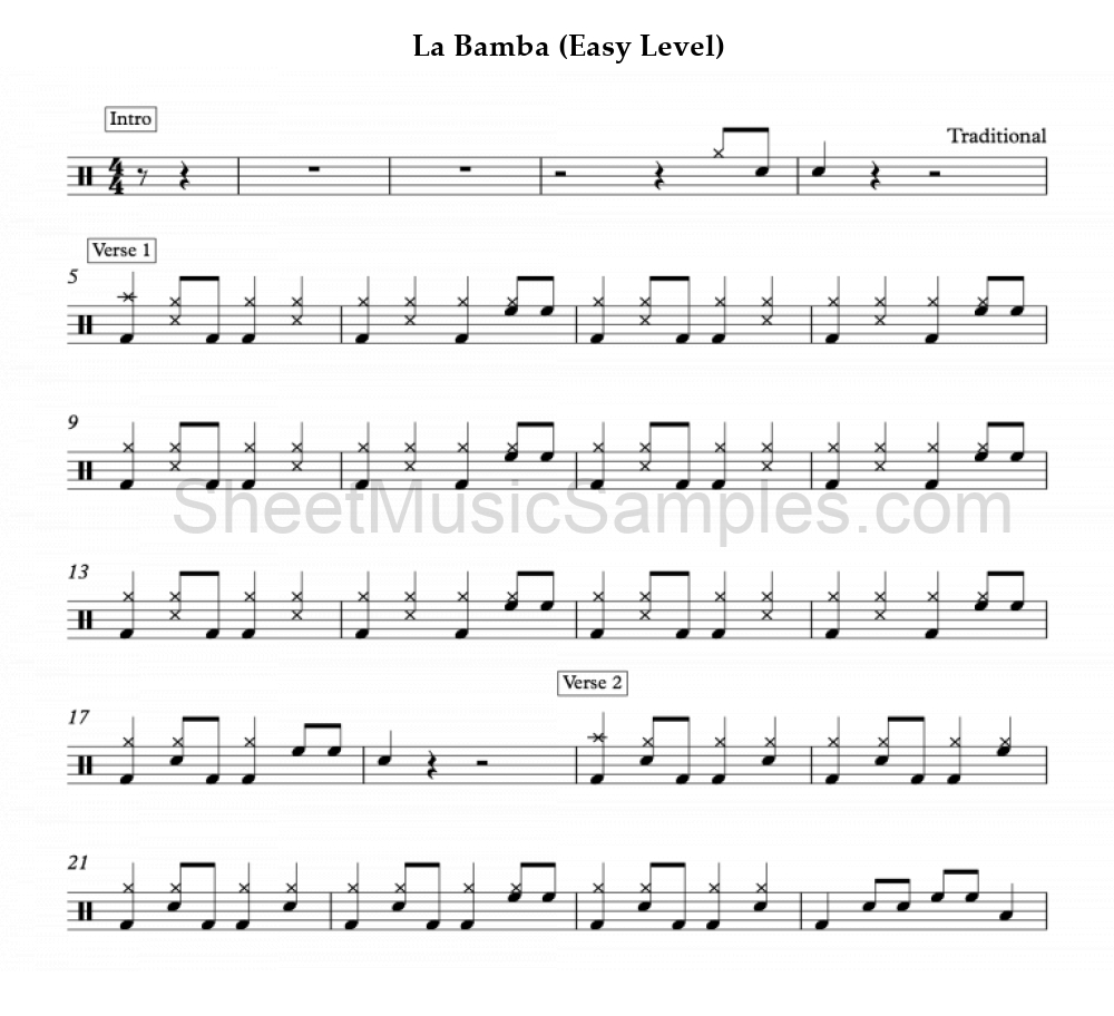 La Bamba (Easy Level)