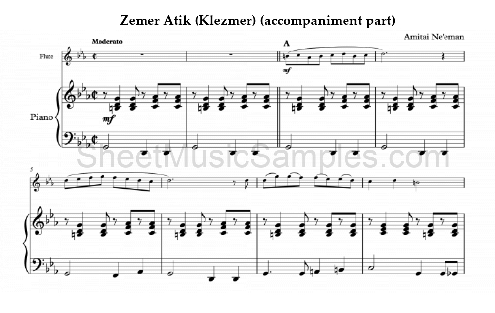 Zemer Atik (Klezmer) (accompaniment part)