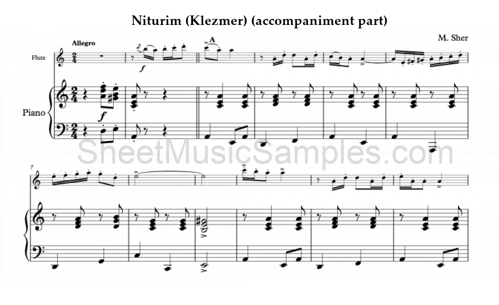 Niturim (Klezmer) (accompaniment part)