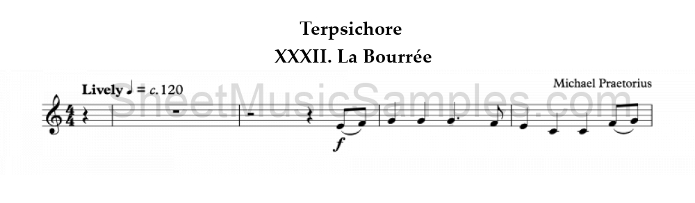 Terpsichore - XXXII. La Bourrée