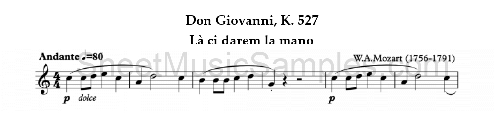 Don Giovanni, K. 527 - Là ci darem la mano