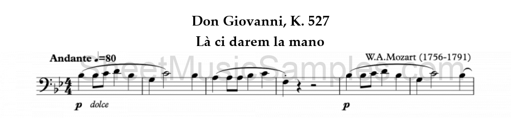 Don Giovanni, K. 527 - Là ci darem la mano