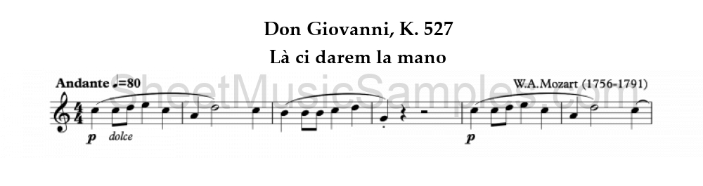 Don Giovanni, K. 527 - Là ci darem la mano