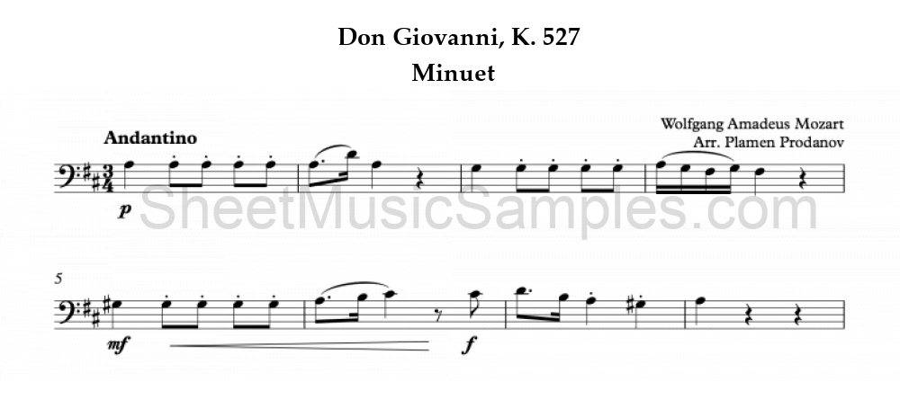 Don Giovanni, K. 527 - Minuet