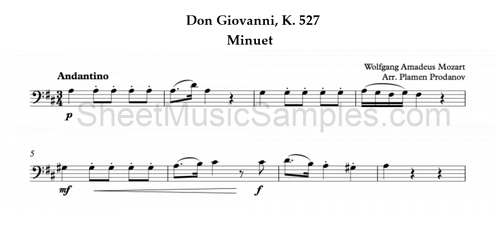 Don Giovanni, K. 527 - Minuet