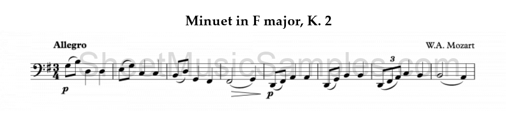 Minuet in F major, K. 2