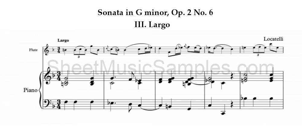 Sonata in G minor, Op. 2 No. 6 - III. Largo