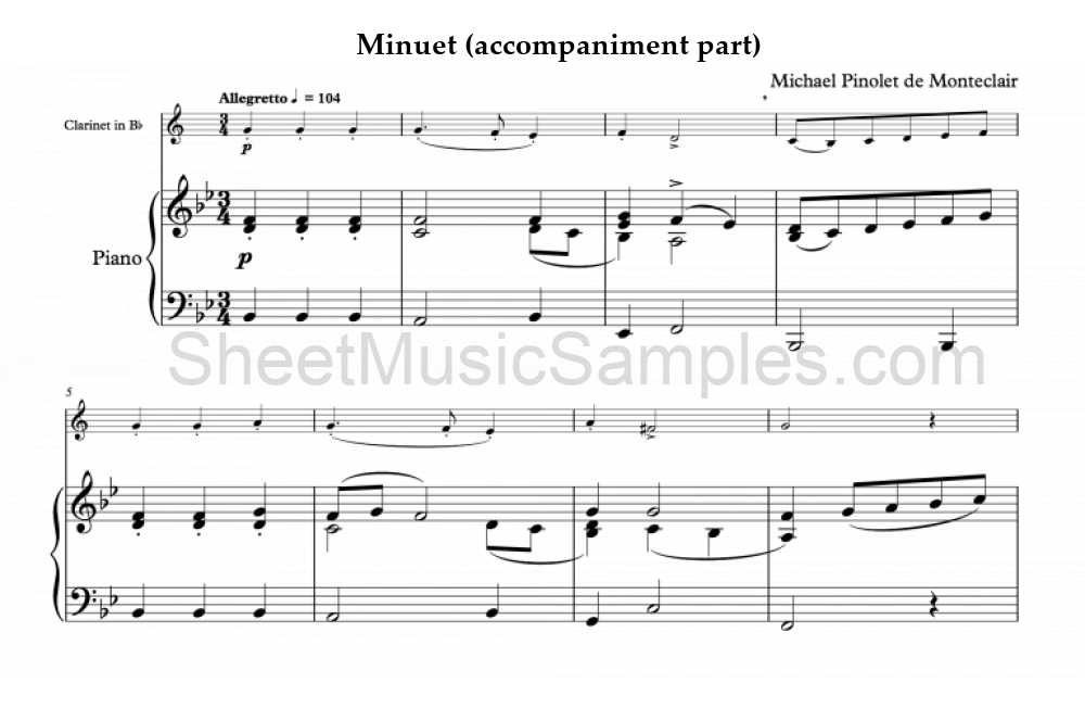 Minuet (accompaniment part)