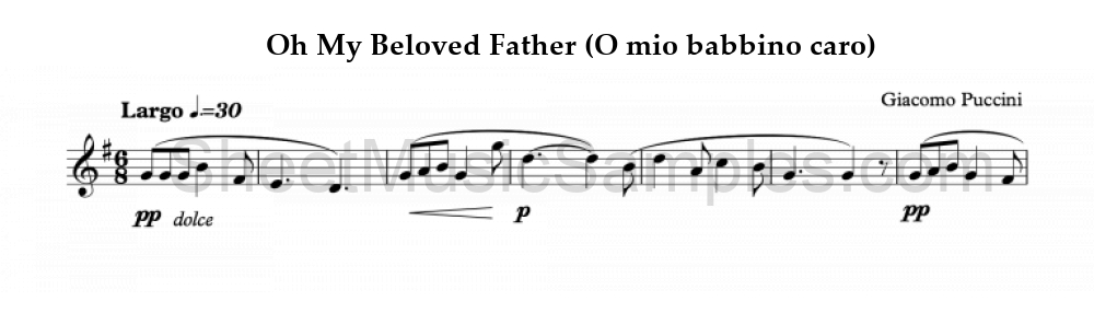 Oh My Beloved Father (O mio babbino caro)