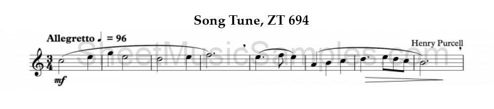 Song Tune, ZT 694