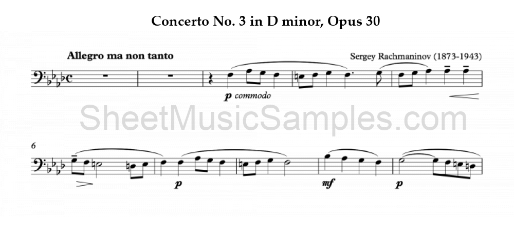 Concerto No. 3 in D minor, Opus 30