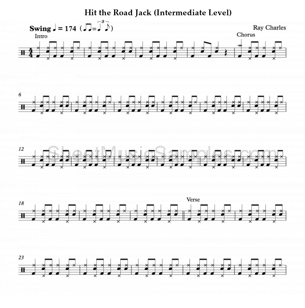 Hit the Road Jack (Intermediate Level)