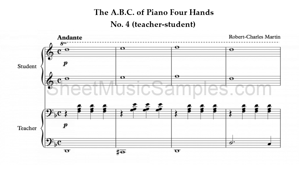 The A.B.C. of Piano Four Hands - No. 4 (teacher-student)