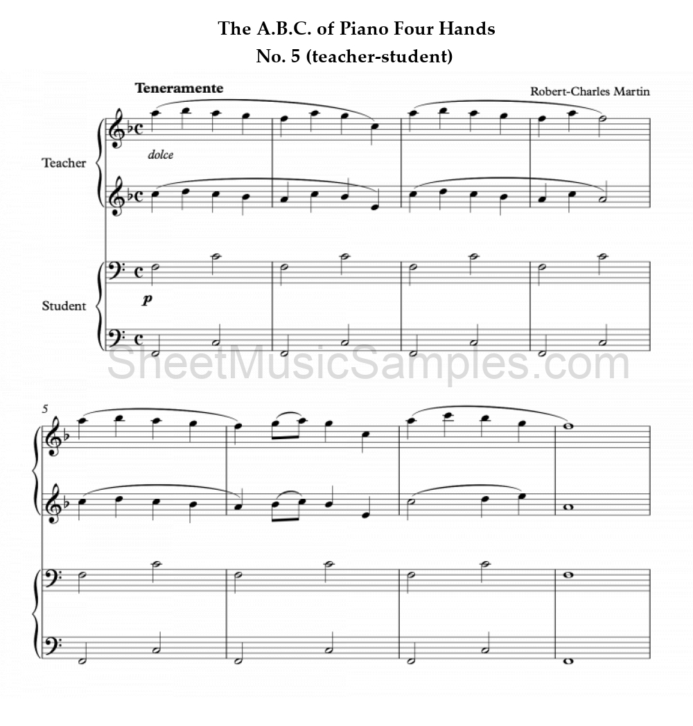 The A.B.C. of Piano Four Hands - No. 5 (teacher-student)