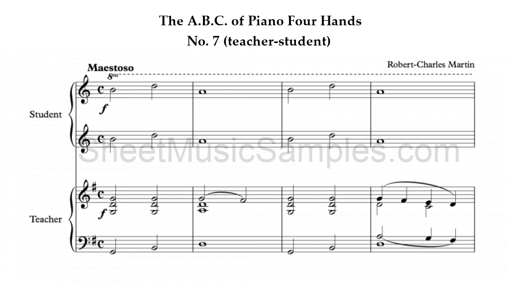 The A.B.C. of Piano Four Hands - No. 7 (teacher-student)