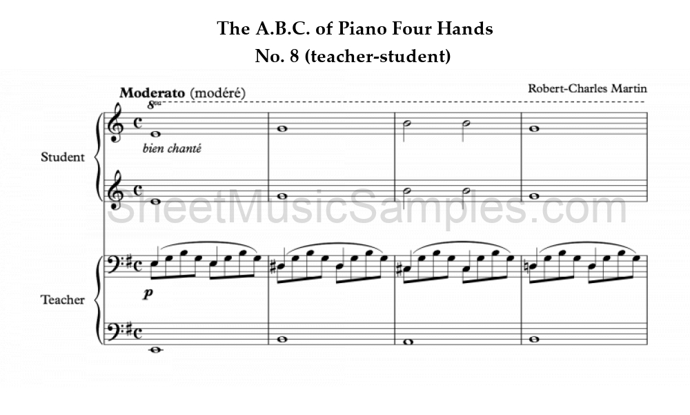 The A.B.C. of Piano Four Hands - No. 8 (teacher-student)