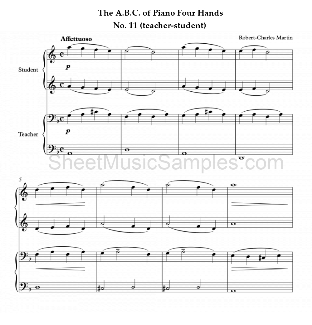 The A.B.C. of Piano Four Hands - No. 11 (teacher-student)