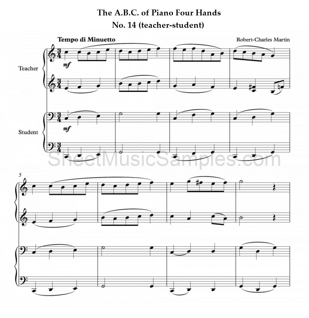 The A.B.C. of Piano Four Hands - No. 14 (teacher-student)