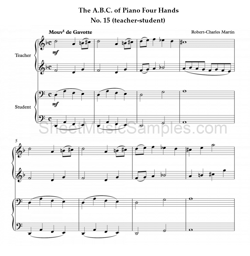 The A.B.C. of Piano Four Hands - No. 15 (teacher-student)