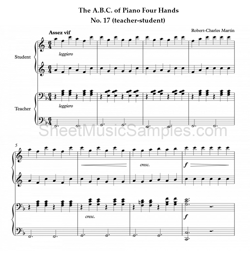 The A.B.C. of Piano Four Hands - No. 17 (teacher-student)