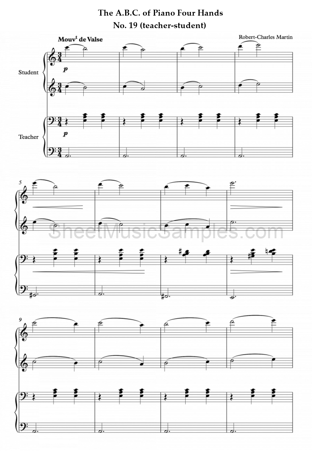 The A.B.C. of Piano Four Hands - No. 19 (teacher-student)