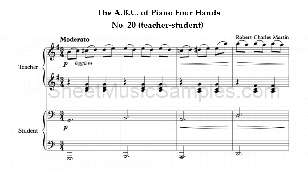 The A.B.C. of Piano Four Hands - No. 20 (teacher-student)