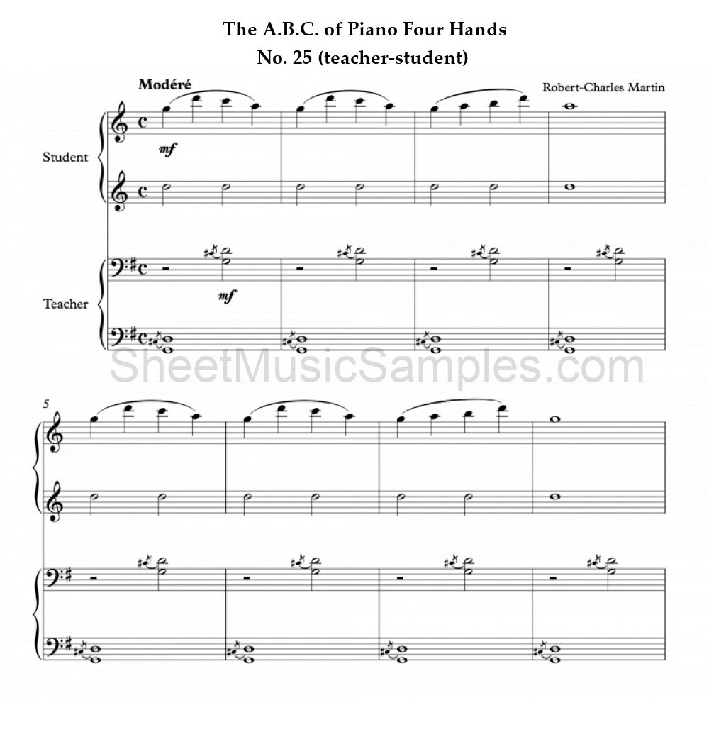 The A.B.C. of Piano Four Hands - No. 25 (teacher-student)