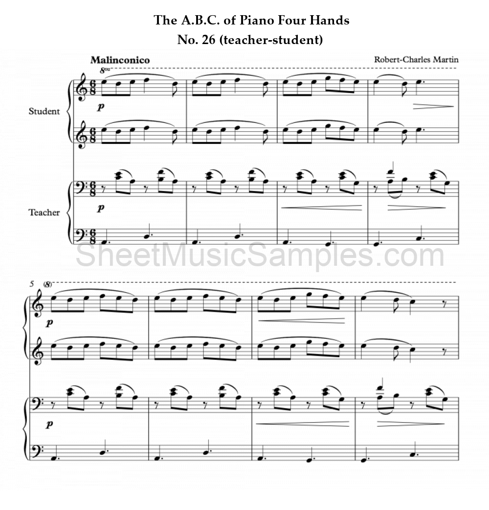 The A.B.C. of Piano Four Hands - No. 26 (teacher-student)