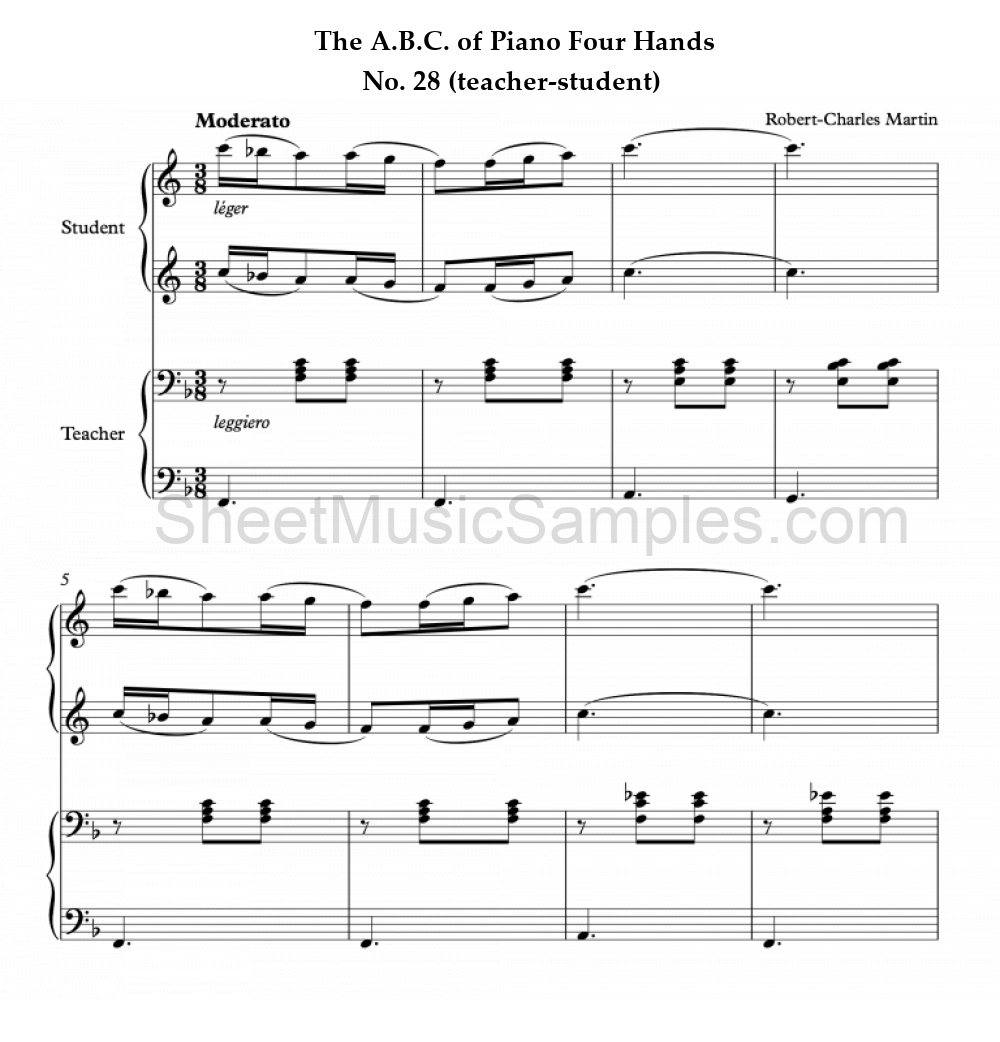 The A.B.C. of Piano Four Hands - No. 28 (teacher-student)