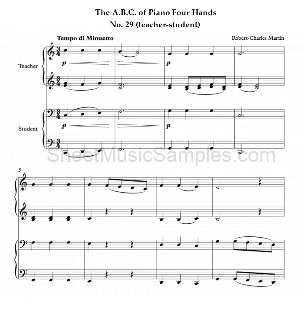 The A.B.C. of Piano Four Hands - No. 29 (teacher-student)