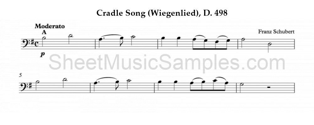 Cradle Song (Wiegenlied), D. 498