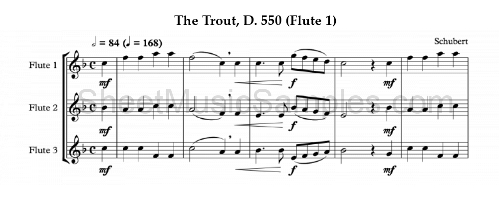 The Trout, D. 550 (Flute 1)