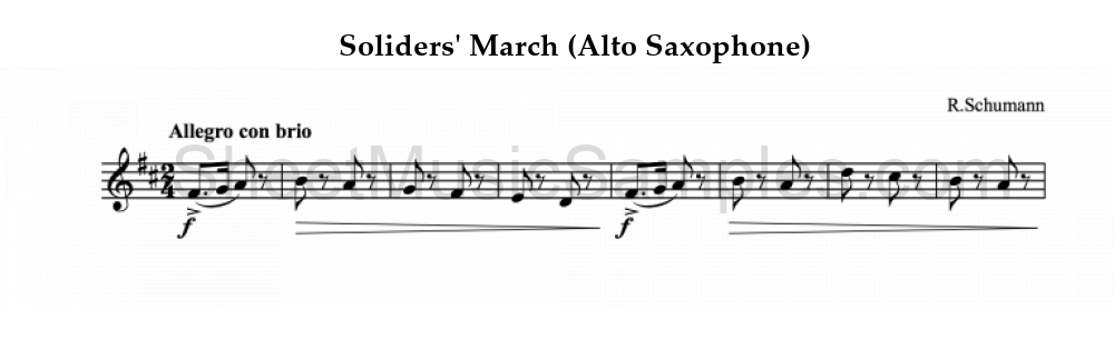 Soliders' March (Alto Saxophone)