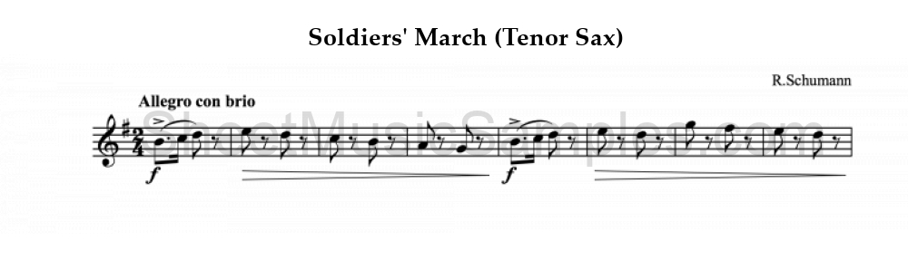 Soldiers' March (Tenor Sax)