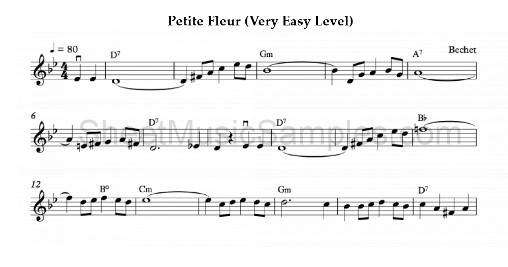 Petite Fleur (Very Easy Level)