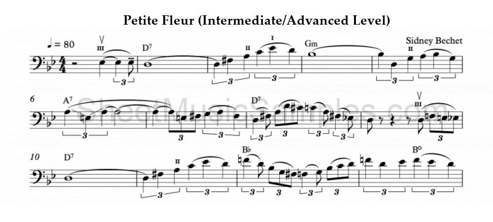 Petite Fleur (Intermediate/Advanced Level)