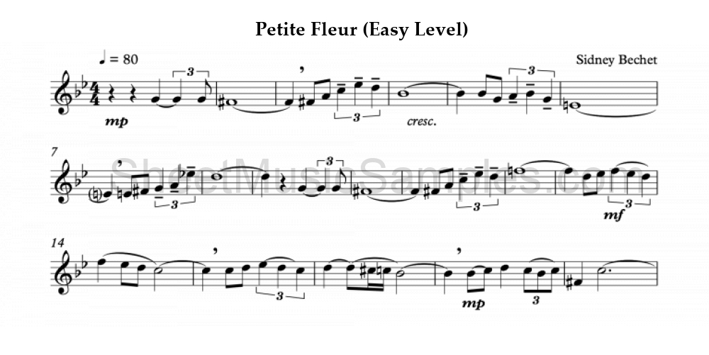 Petite Fleur (Easy Level)